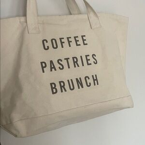 Beige Canvas Tote Bag